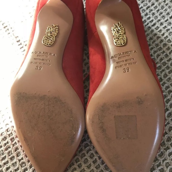 Aquazzura Red Pumps Heels Size 39 9 - Picture 3 of 3